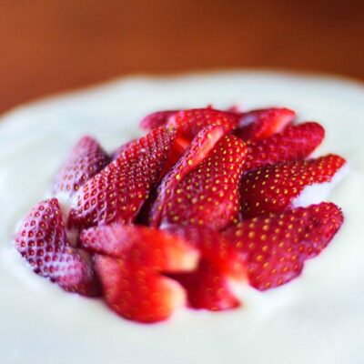 Chocolate Cake with Strawberry Jelly and Yogurt Cream Recipe
