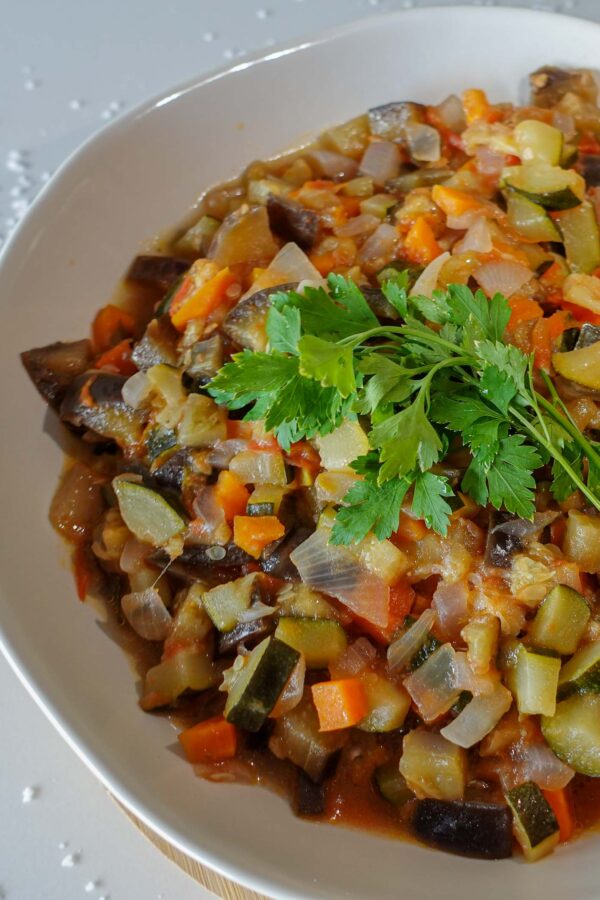 Vegetable Ragout with parsley on top