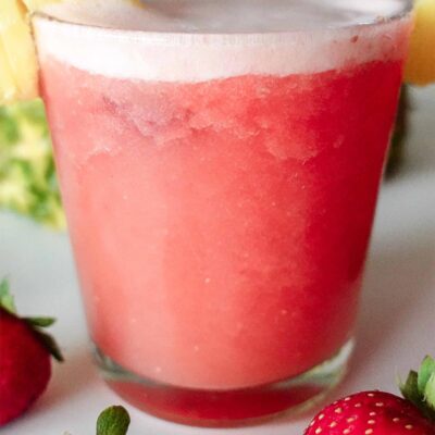 Rum Pineapple Strawberry Cocktail