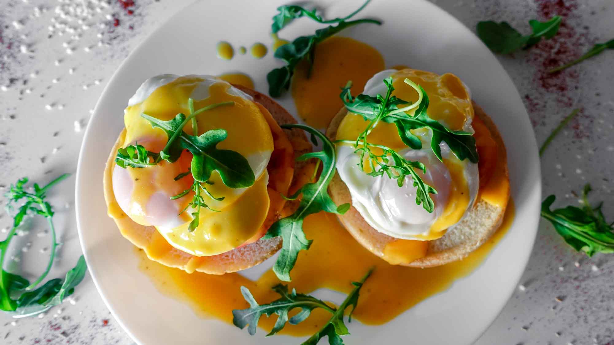 Caprese Eggs Benedict on a plate